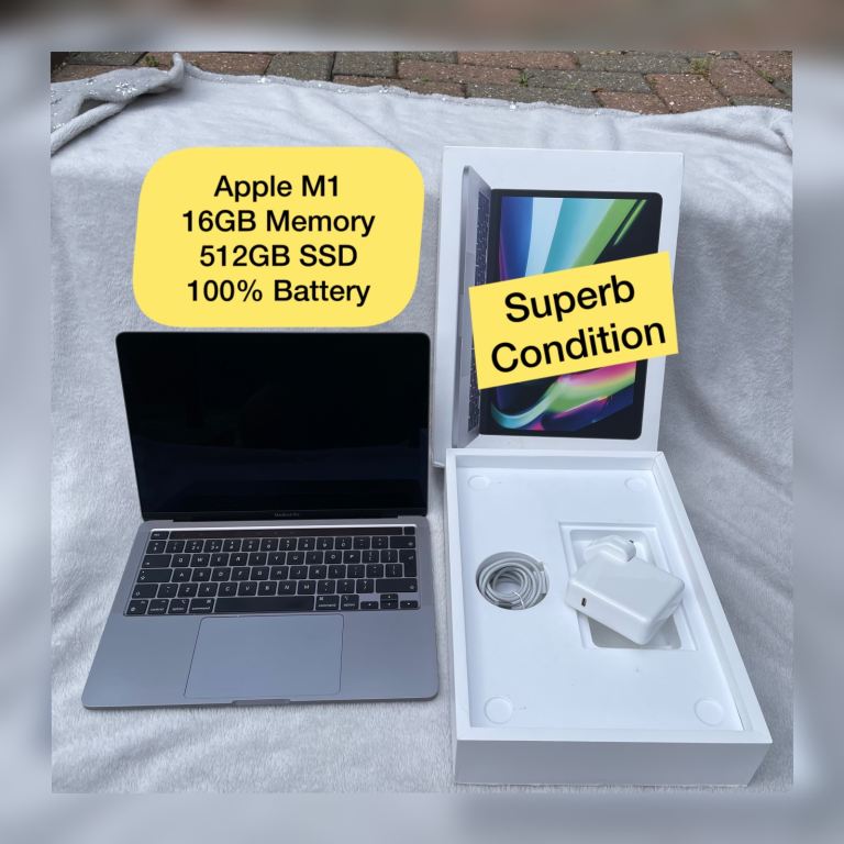 MacBook Pro 13” (2022) M1 - 16GB - 512GB SSD - 100% Battery  ✅ Grade A ✅