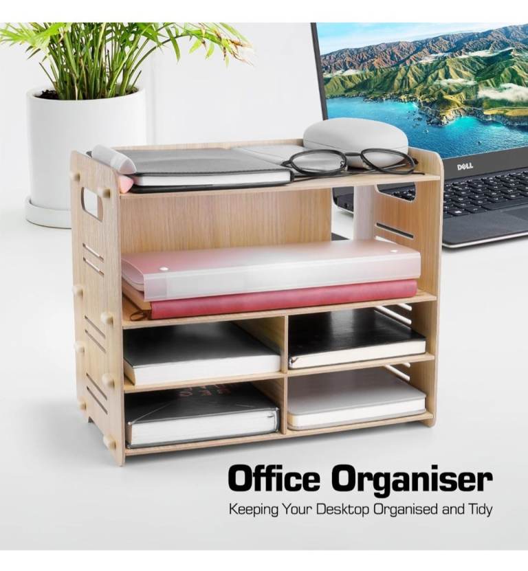 Office desk organiser wooden