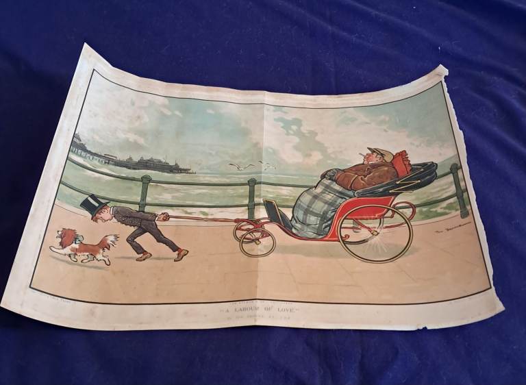 Vintage print " A Labour of Love" by Tom Browne Boy's Own Paper: