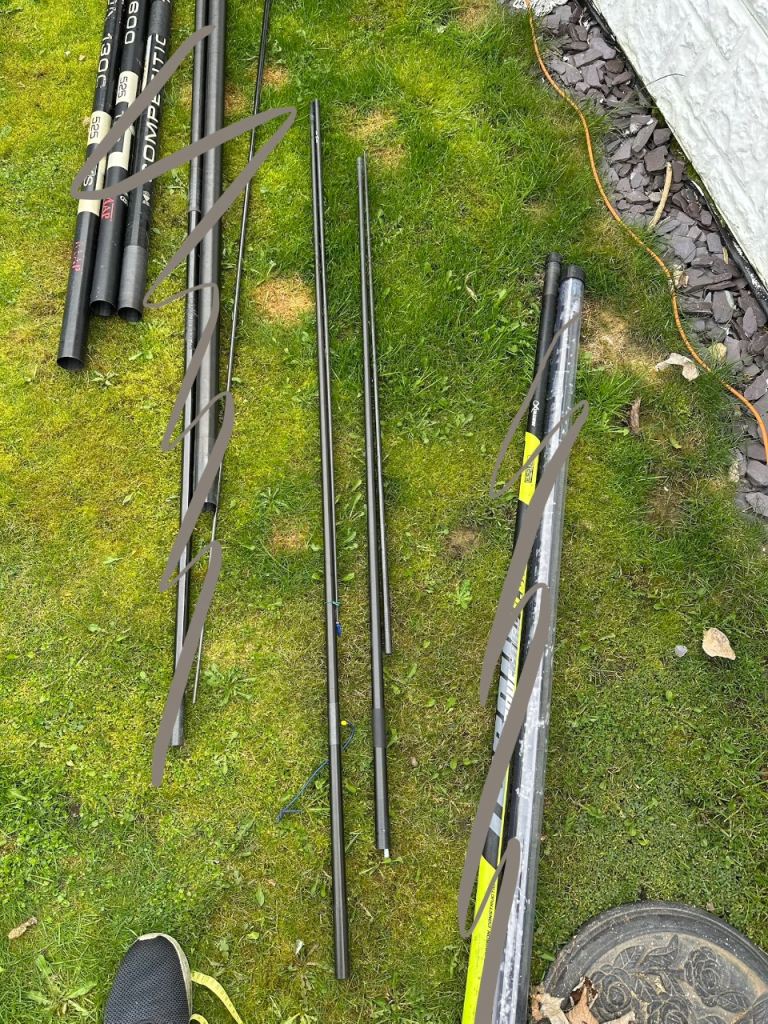 Two carbon fishing poles for sale can sell separately 