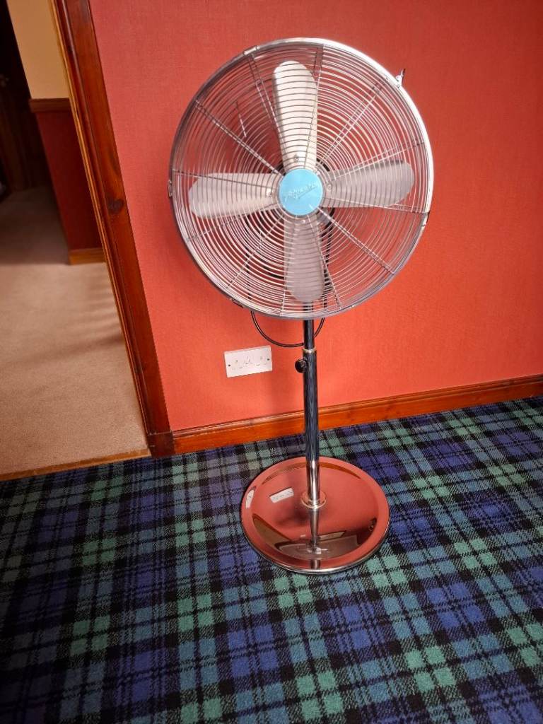 Silver Pedestal Fan – Good Condition, Fully Working