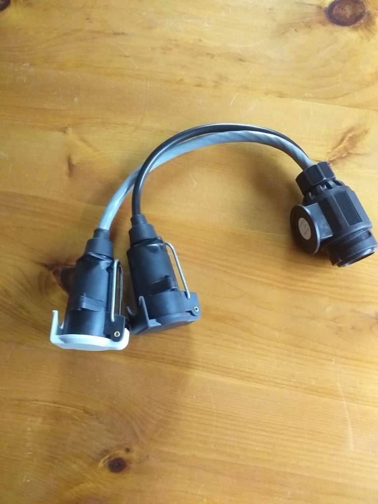 Caravan Trailer Bike Rack 13 PIN Lights Socket To 7N And 7S Plug Adaptor Converter Lead