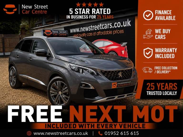 2018 Peugeot 3008 1.5 BlueHDi GT Line Euro 6 (s/s) 5dr HATCHBACK Diesel Manual