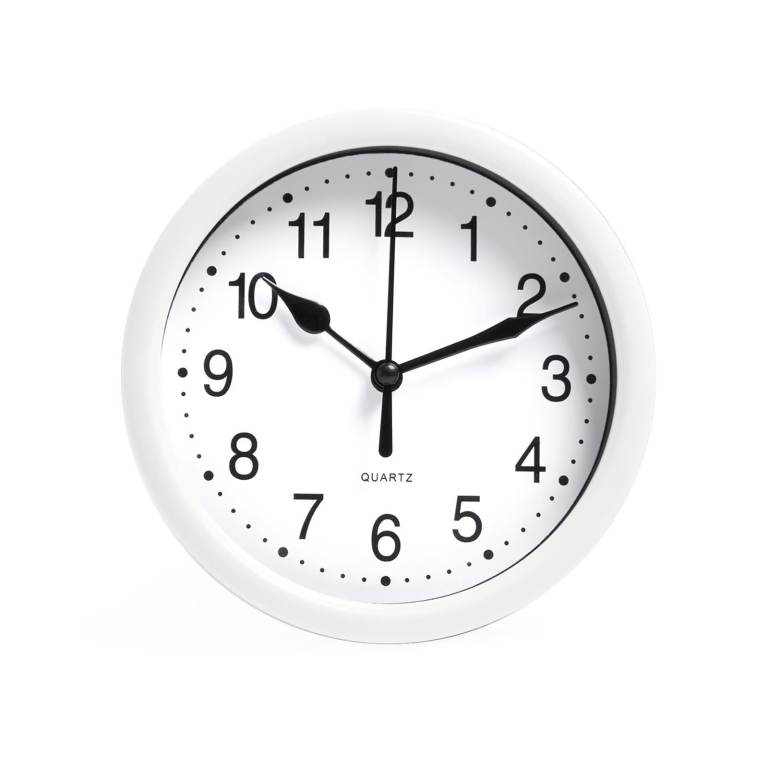 image for 8 x New OHS White Quartz Wall Clock. 14cm x 14.5cm x 3.5cm Joblot