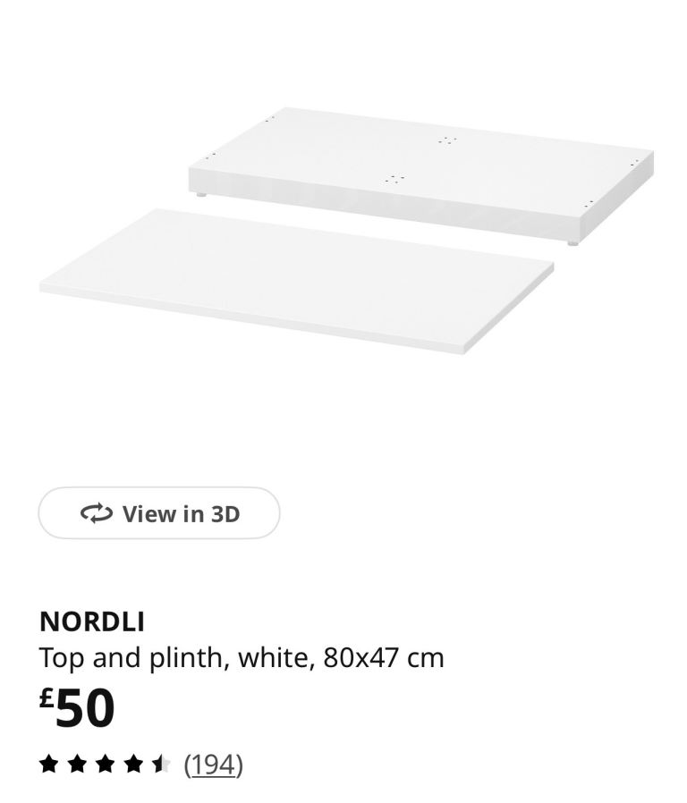 IKEA Nordli Plinth and Top
