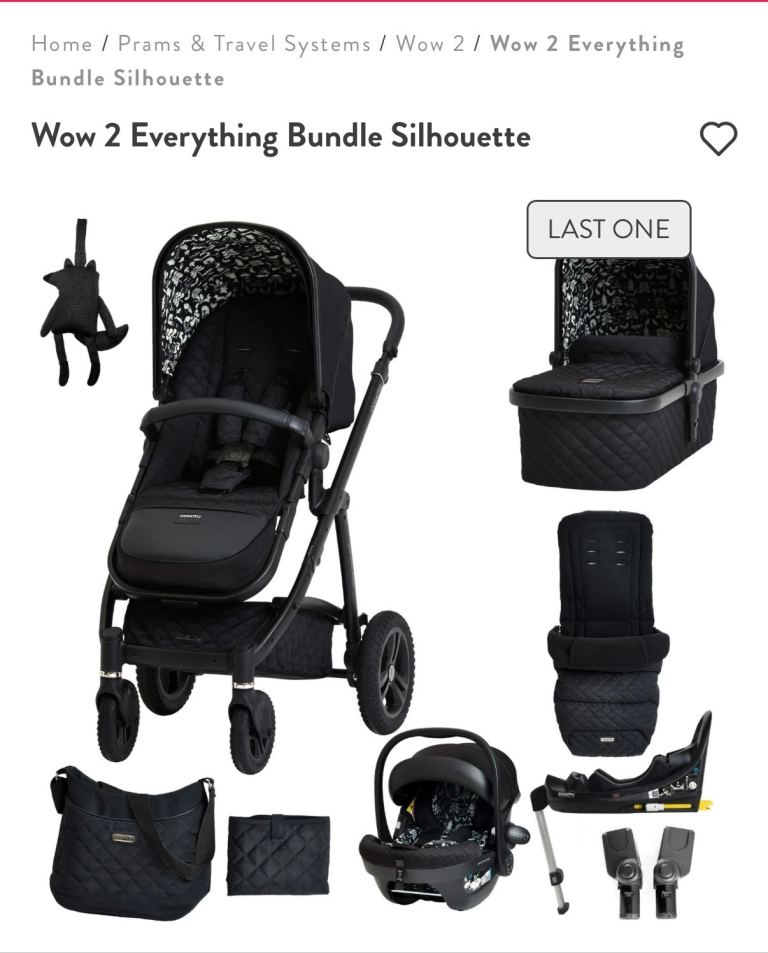 Cosatto Wow 2 Everything Bundle Silhouette - Brand NEW