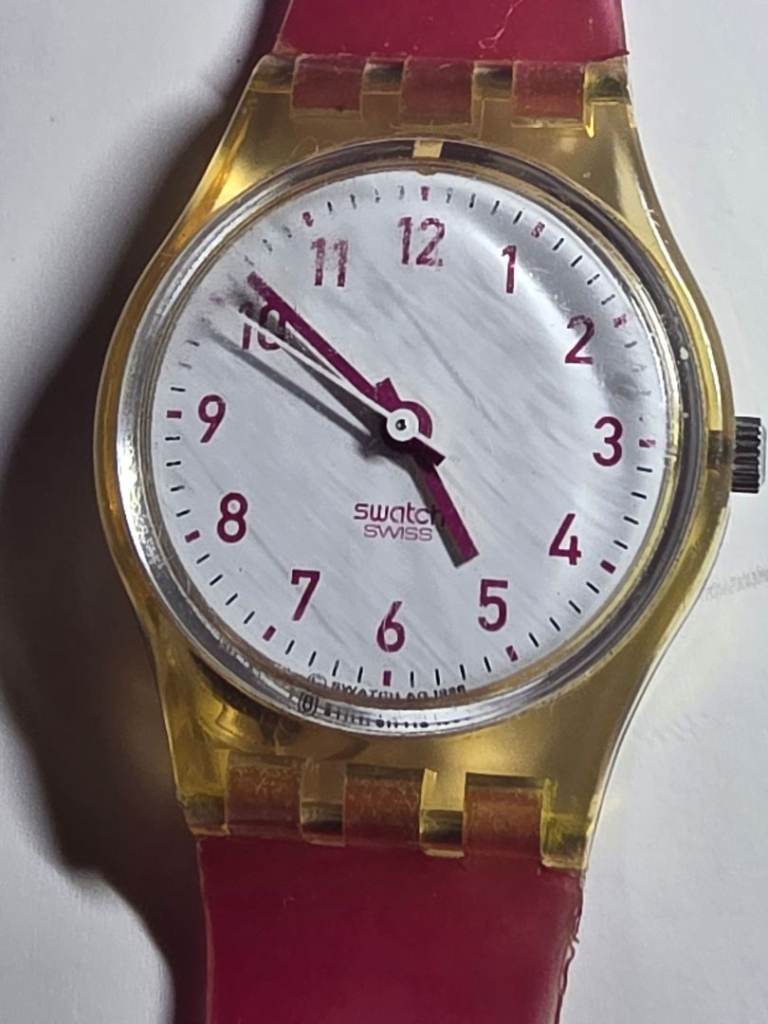 Vintage Swatch Watch White Out GW107, 1987 In Good Working Order