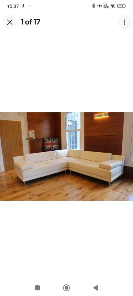 Designer Matthew Hilton designed sectional corner sofa from Habitat