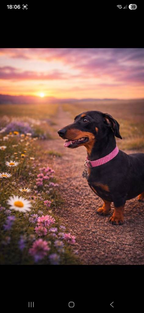 Mini black&tan female dachshund 