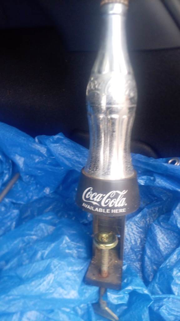 Vintage Coca-Cola Bottle Opener - Bench Mounted open to offers