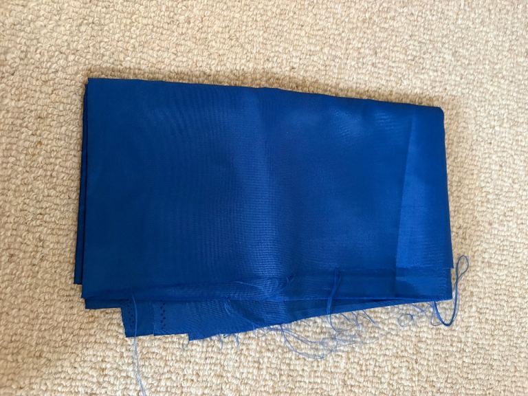 Royal Blue Silk Lining Fabric – Good Condition