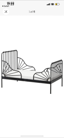 IKEA Minnen Extendable Junior Bed Frame - Black | in Totton