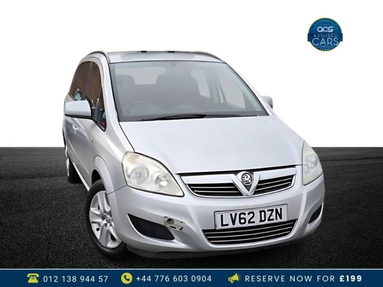 2012 62 VAUXHALL ZAFIRA 1.6 EXCLUSIV 5D 113 BHP