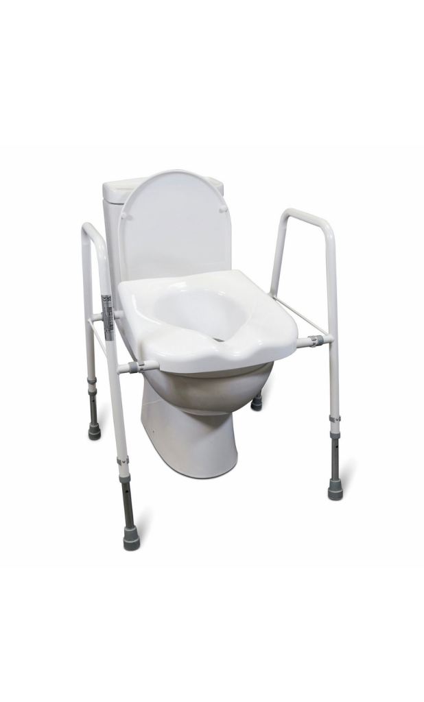 Aidapt raised toilet seat and frame