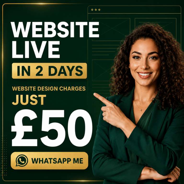 💕 From £50 | Smart Website Design | Live in 2 Days | Web Designer Developer