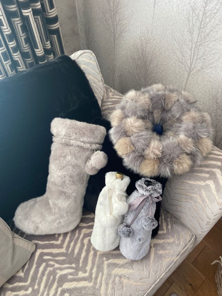 Faux Fur Christmas Decorations 