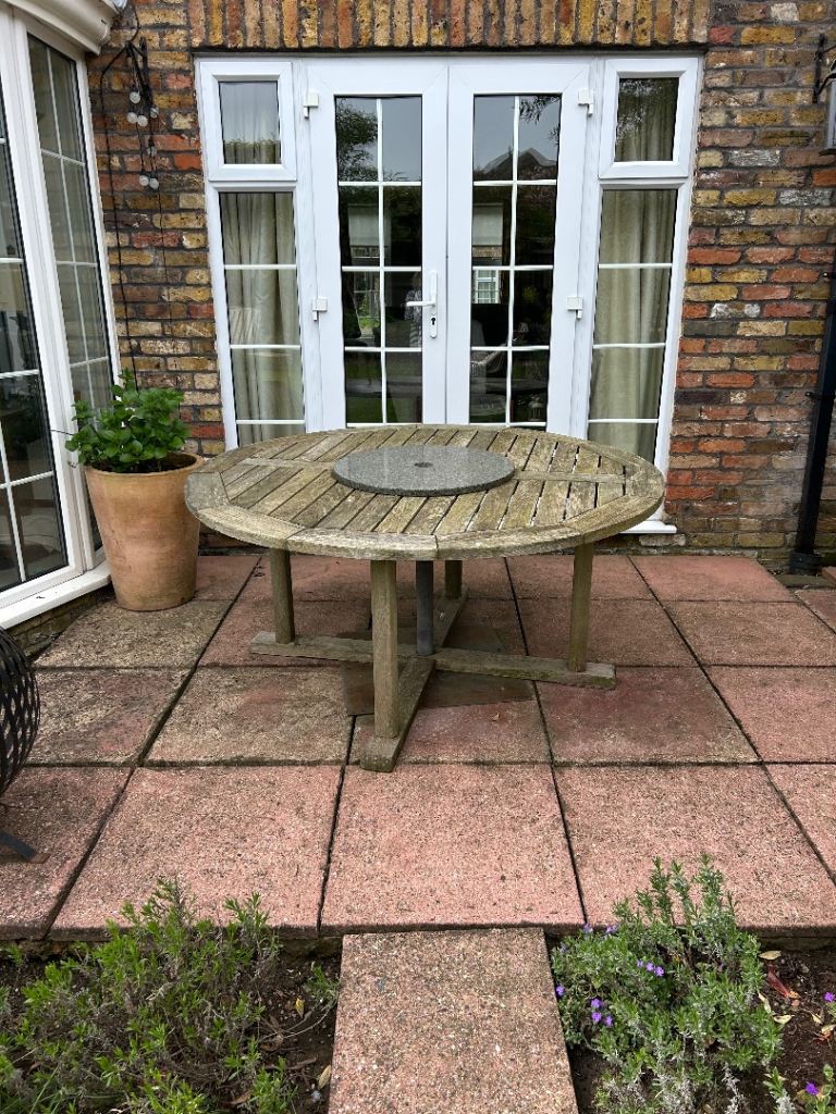 Solid garden table