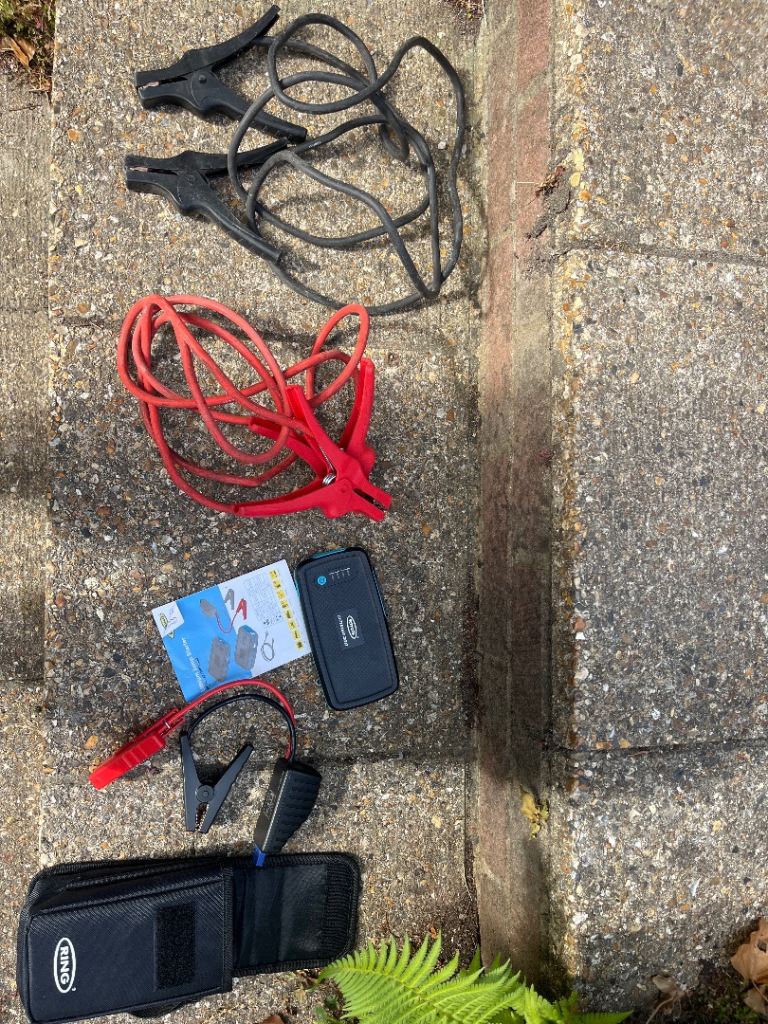 Car jump leads and Ring jump start battery kit