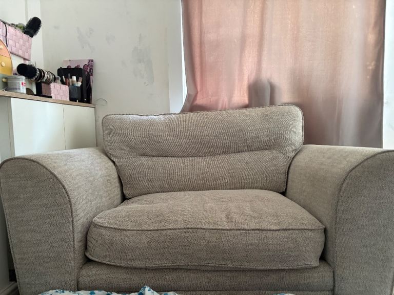 Comfy Beige Armchair – Good Condition