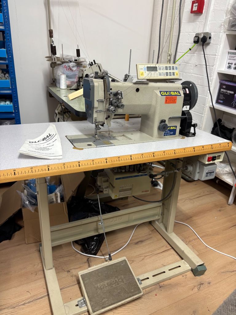 GLOBAL Industrial Sewing Machine – Twin Needle, Walking Foot / Compound Feed