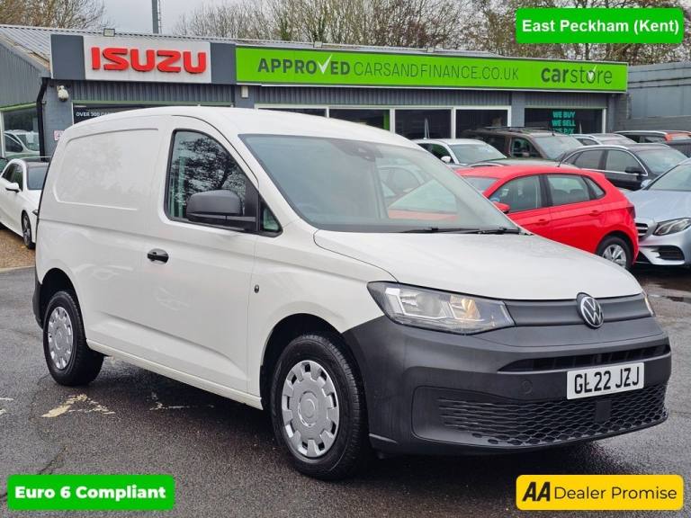 2022 Volkswagen Caddy White 2.0 TDI Euro 6 panel van, 67,800 miles, ULEZ compliant, 6-speed manua...