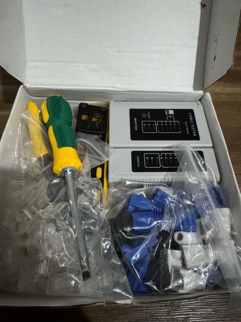 RJ11 RJ45 Network Cable Tester Kit with Accessories