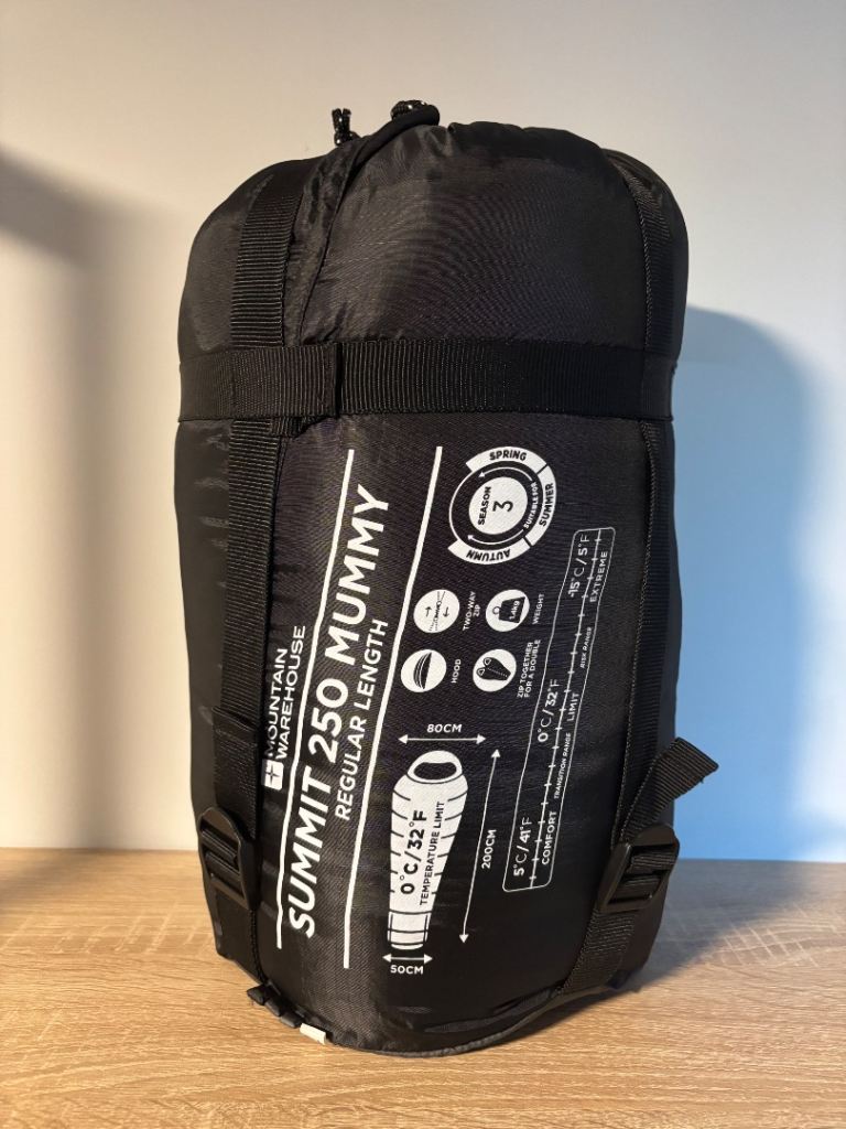 Mountain Warehouse Summit 250 Mummy Sleeping Bag - Regular Length