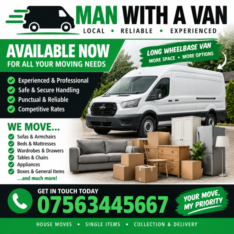 MAN & VAN, REMOVALS, HOUSE CLEARANCES, RECYCLING ♻️, HANDYMAN 