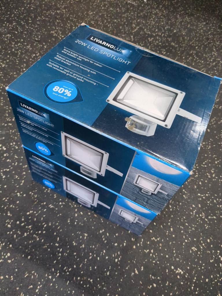 image for 2 LED Lamps with PIR Detection - NEW