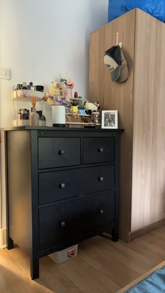 Black Wooden Chest of Drawers – Good Condition