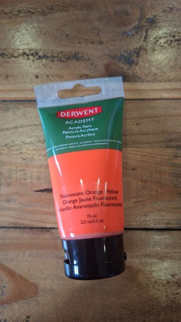 Derwent Acadmey 'Fluorescent Orange' 75ml Tubes
