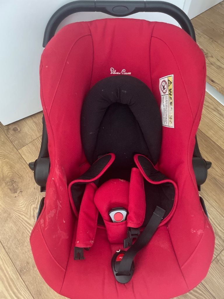 Silver Cross Red Baby Car Seat – Good Condition