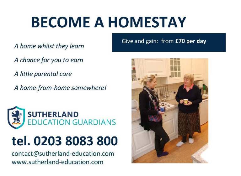 Host families in Basingstoke and Farnborough area are needed, please 