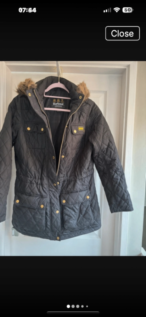 image for Ladies Barbour International jacket size 14