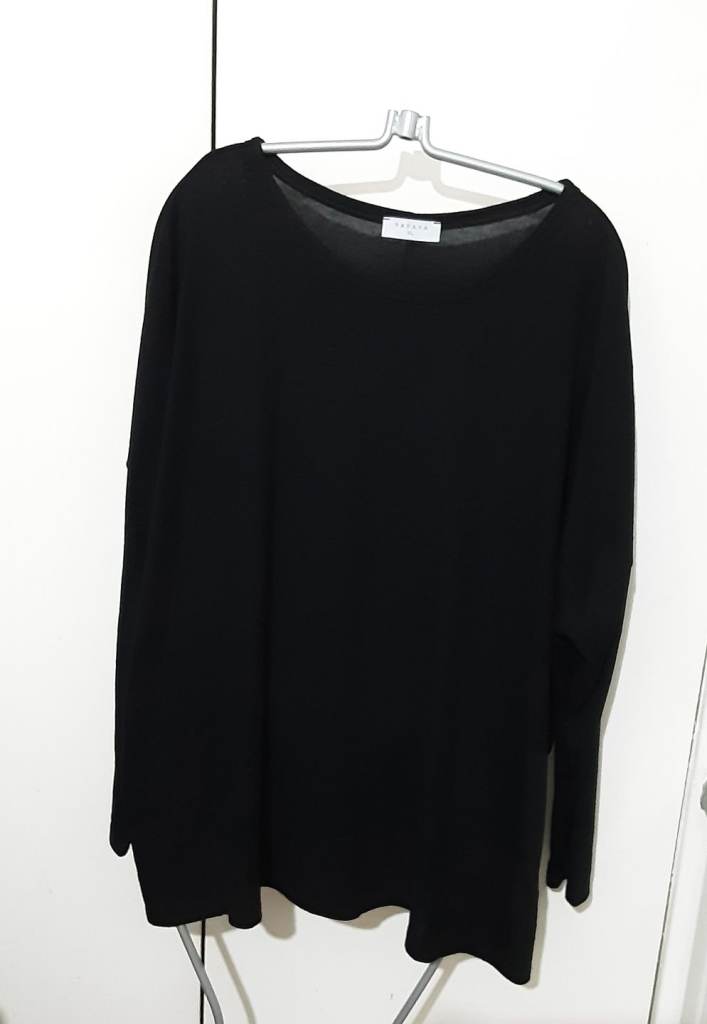 Papaya Women's Viscose Blend Dropped Shoulders Boat Neck Top XL Pit-Pit 31" (K2) 