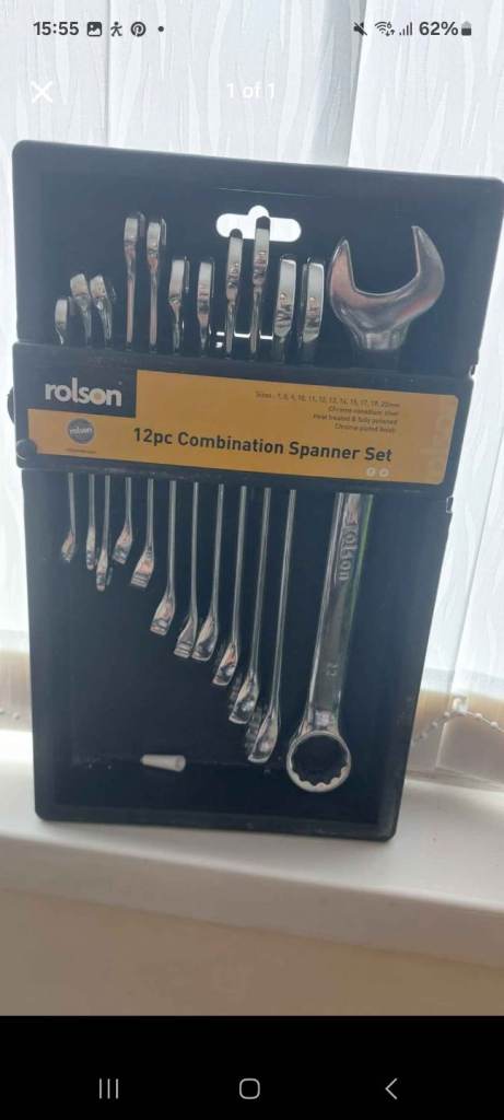 Rolson 46679 12 pc Combination Spanner Set