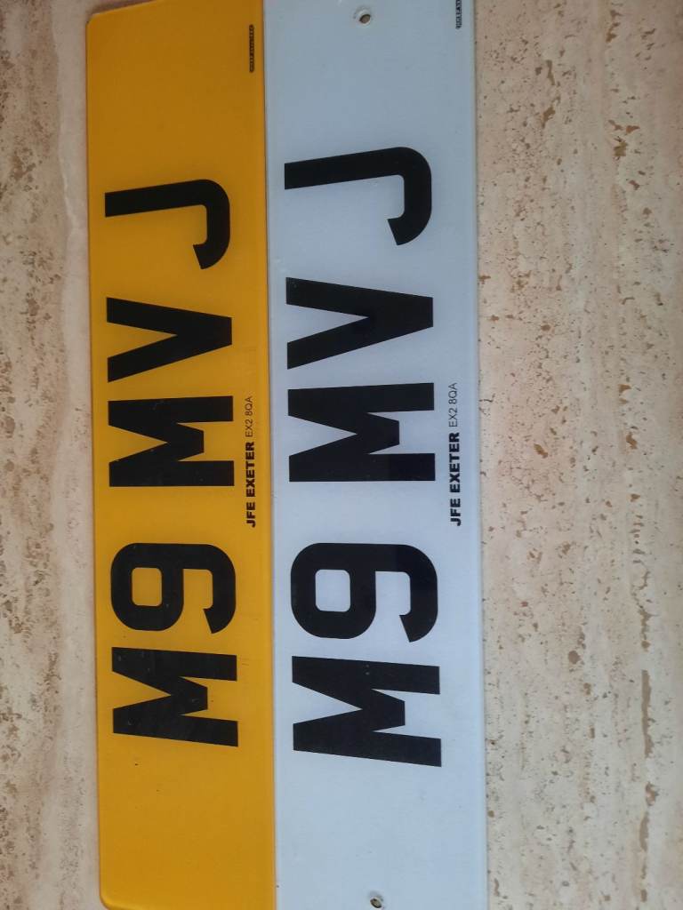 M9 MVJ Personalised nomber plate.