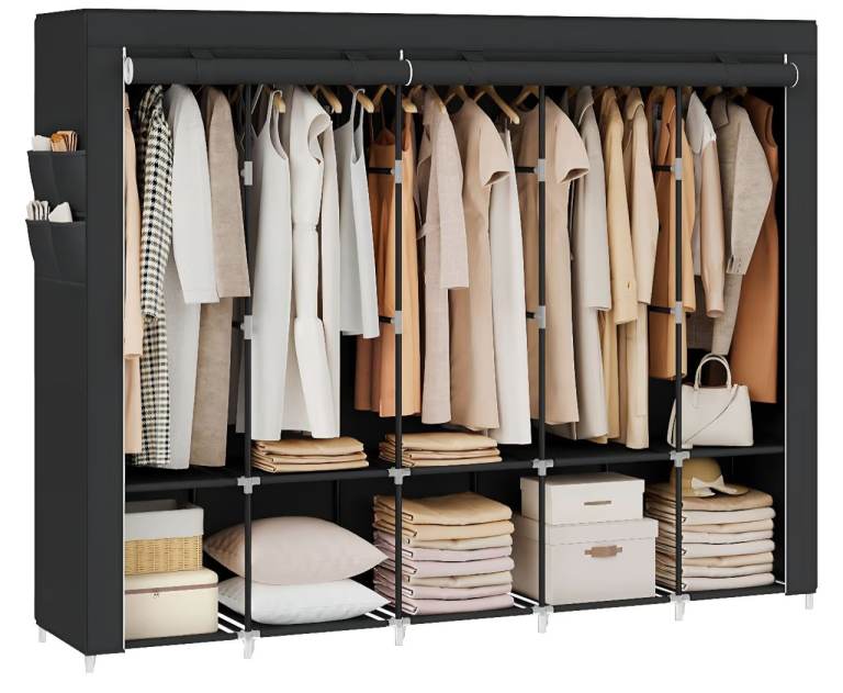 Black Storage Wardrobe