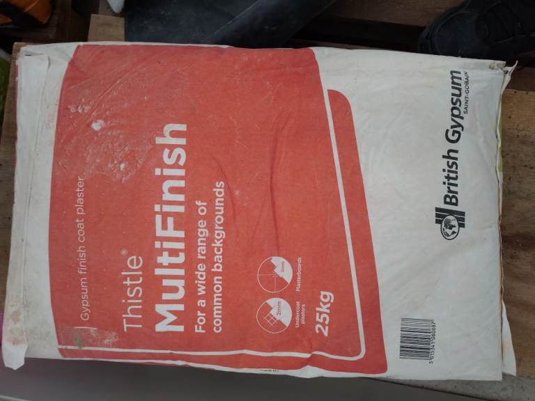 British Gypsum Thistle MultiFinish Plaster 25kg Bag
