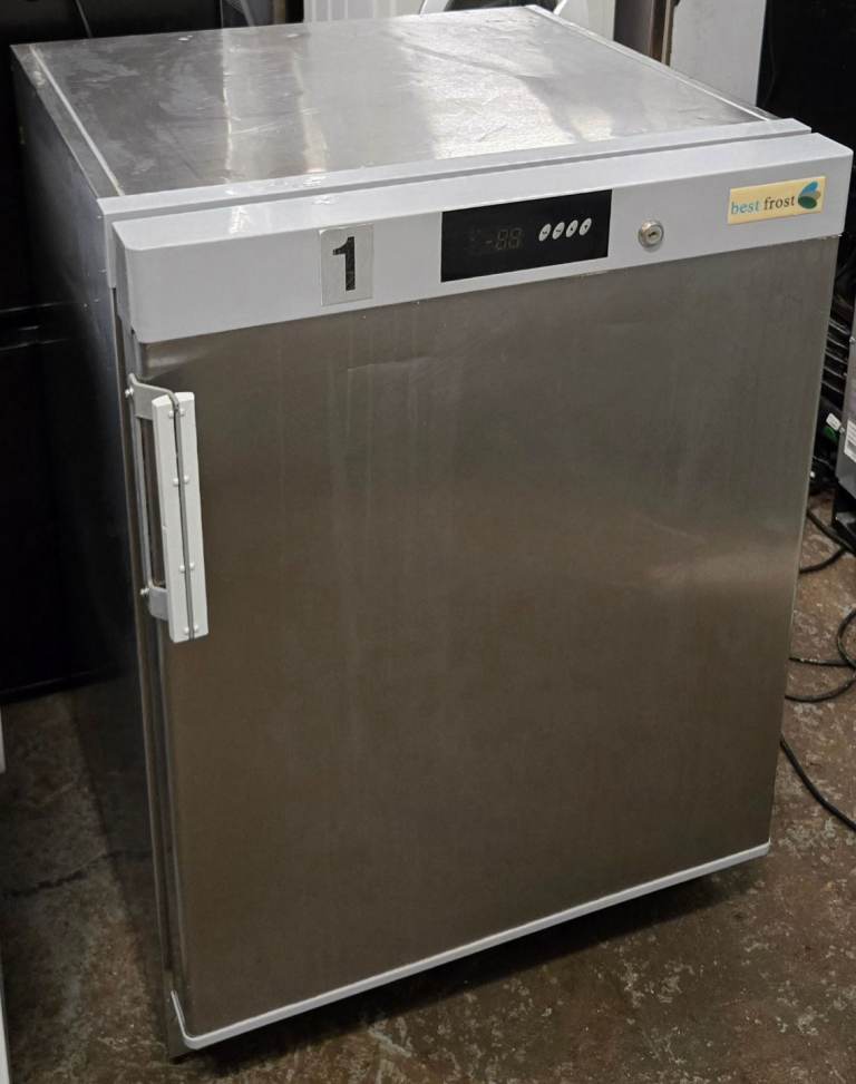 Best Frost SR200 Commercial Undercounter Fridge, Stainless Steel catering Refrigerator 150L Capacity