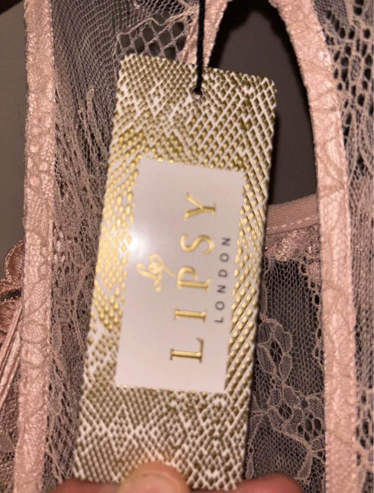 Size 10 prom/bridesmaid dress pink/nude 