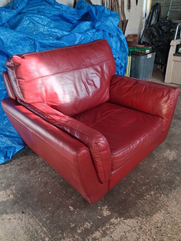Red Leather  Armchair