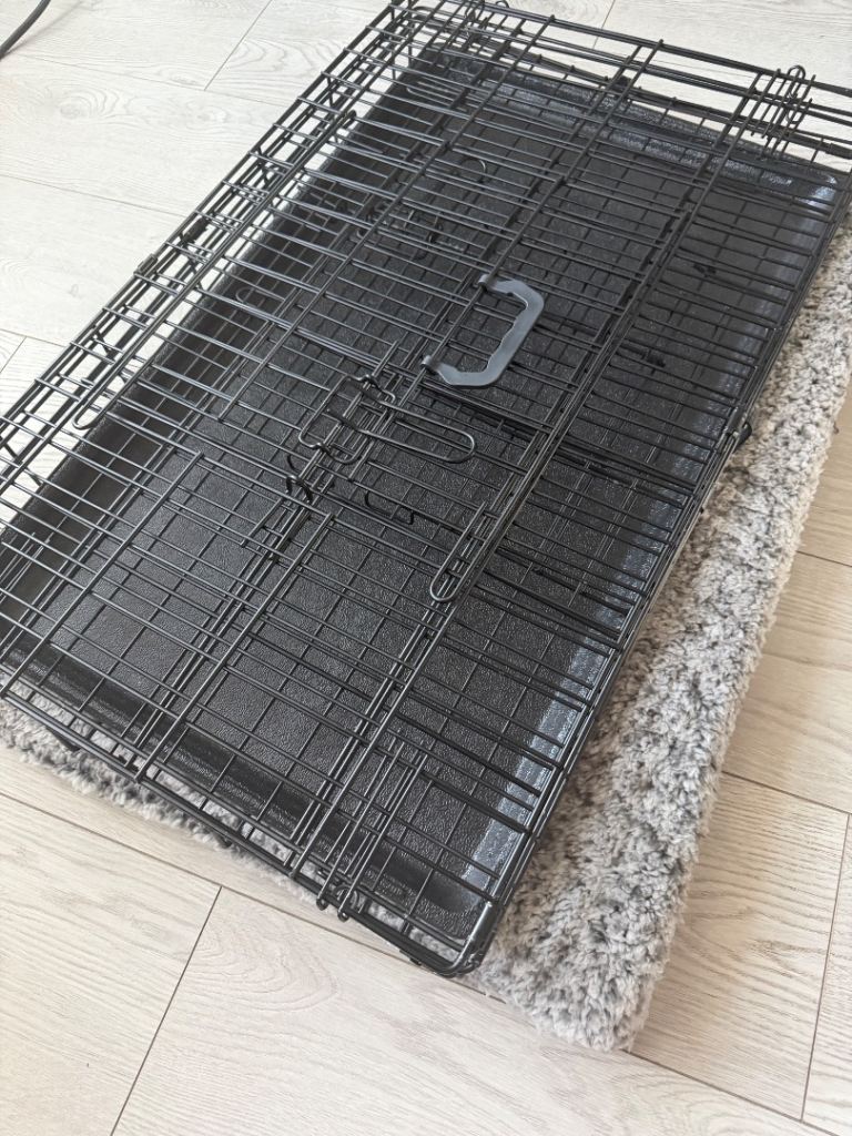 Black medium size dog crate 