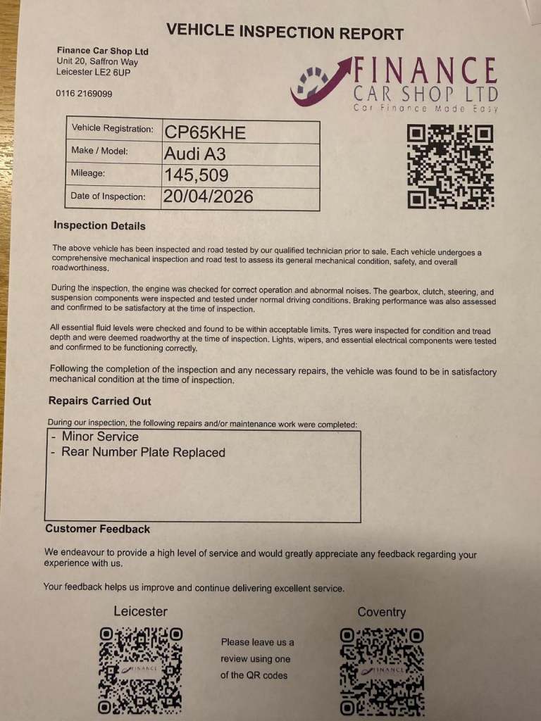 2016 Audi A3 1.4 TFSI 150 Sport 3dr [Nav] HATCHBACK PETROL Manual