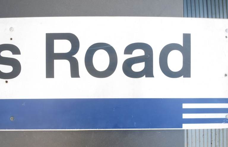 Old Regional Railway Station Sign. ECCLES ROAD