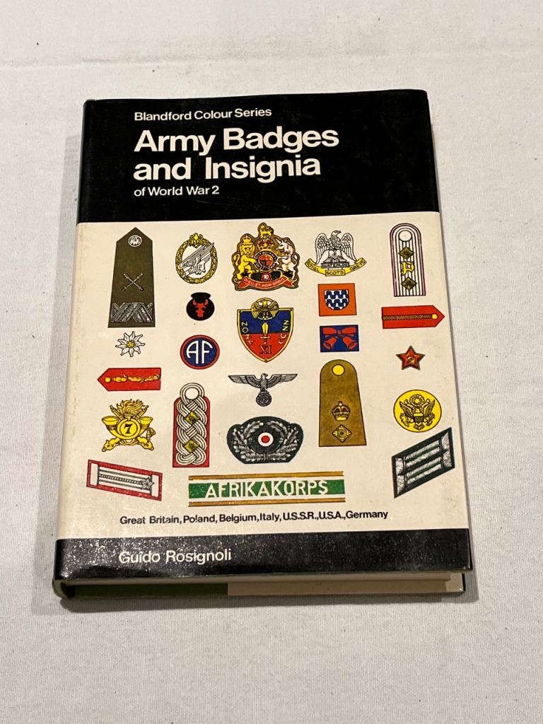 Vintage Books Army Badges and Insignia of WW2 Guido Rosignoli