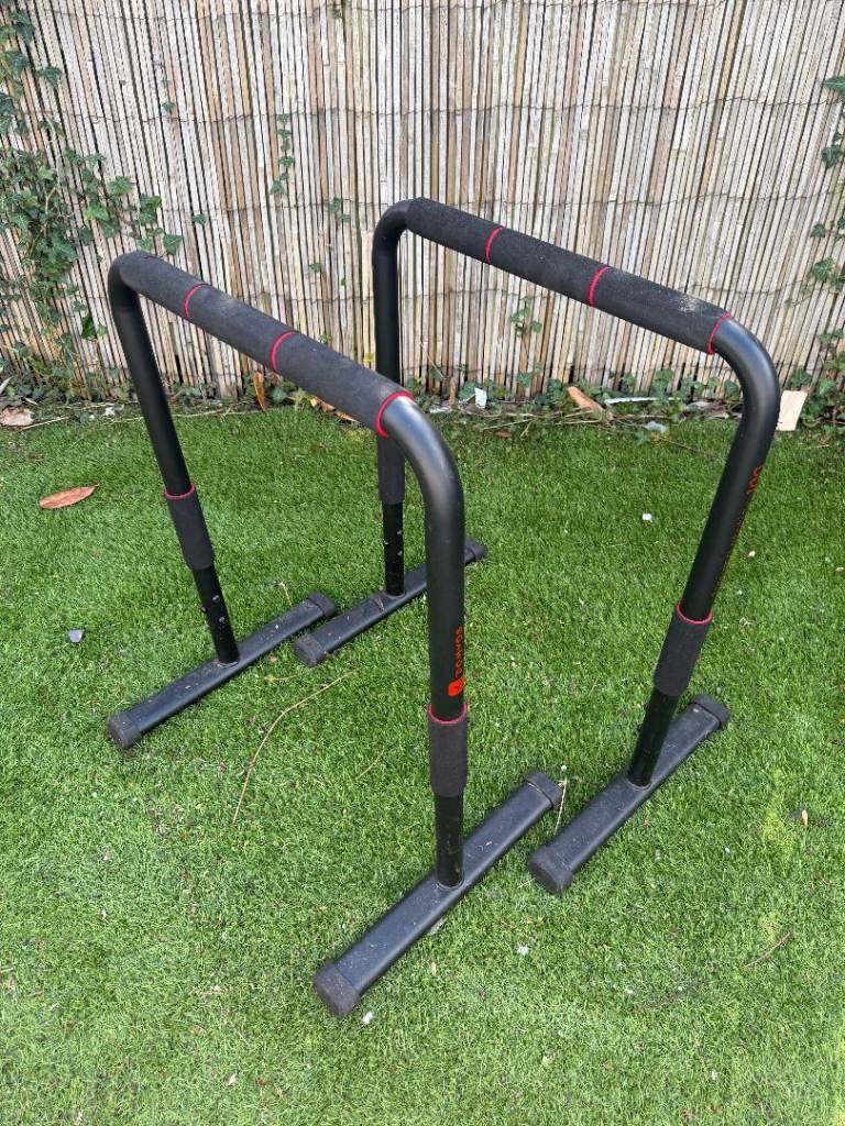 Domyos Dip Training Bars Tricep Training Station Black - Calisthenics