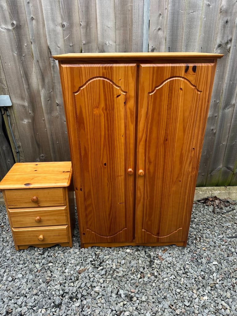 Wardrobe and bedside table can deliver (lot 10)