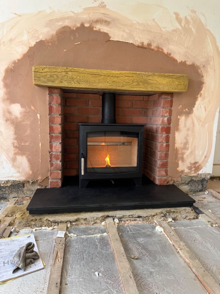 Log burner fitting service 