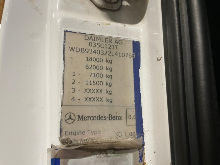 MERCEDES ACTROS MP3 1860 V8 EURO 5 4X2, 18 TONNE DRAWBAR SPEC REMOVAL BOX 